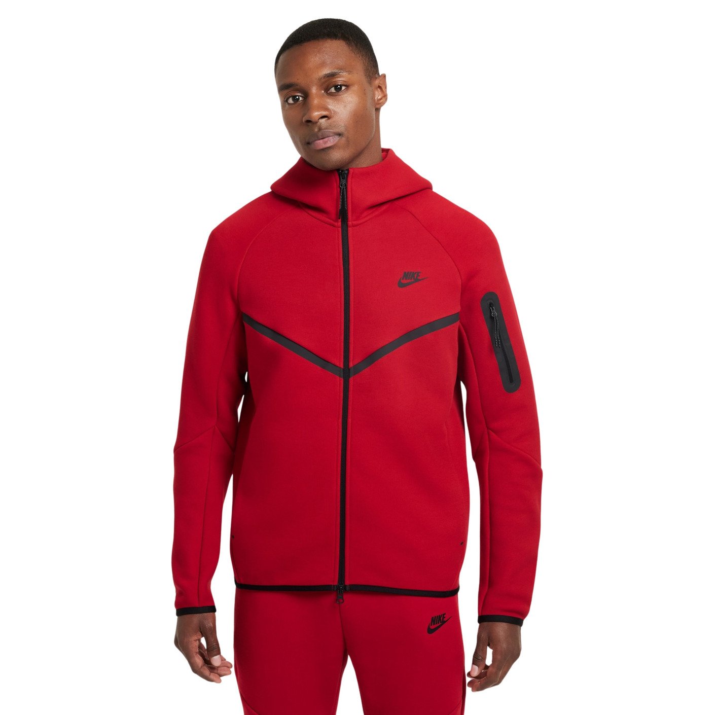 Nike Tech Fleece Sportswear Vest Rood Zwart