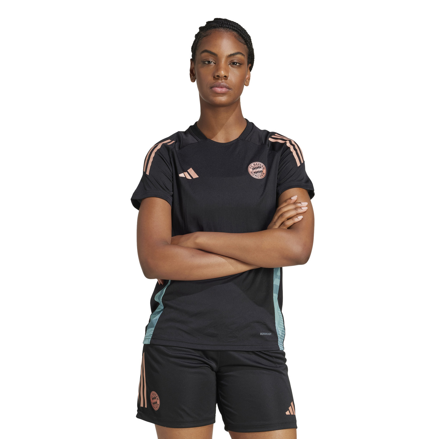 adidas Bayern München Trainingsshirt 2024-2025 Dames Zwart Groen Brons