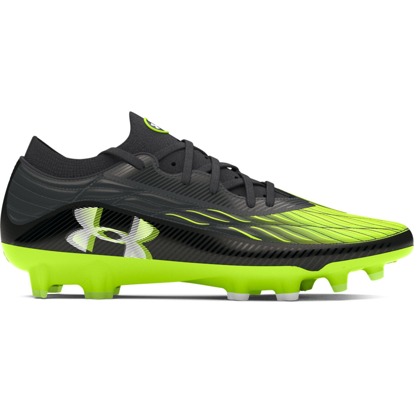 Under Armour Magnetico Elite 4.0 Gras Voetbalschoenen (FG) Zwart Groen