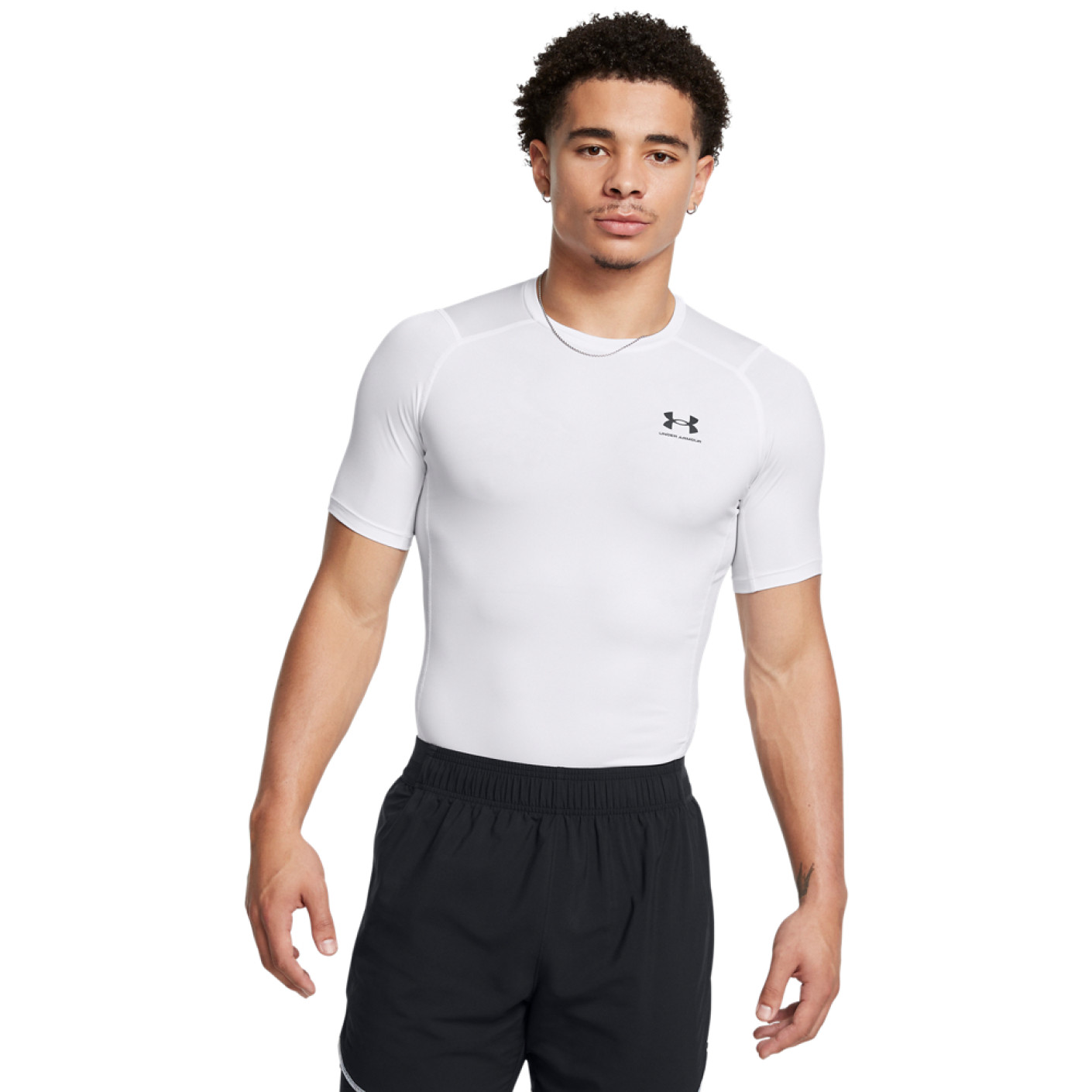 Under Armour HeatGear Ondershirt Wit Zwart