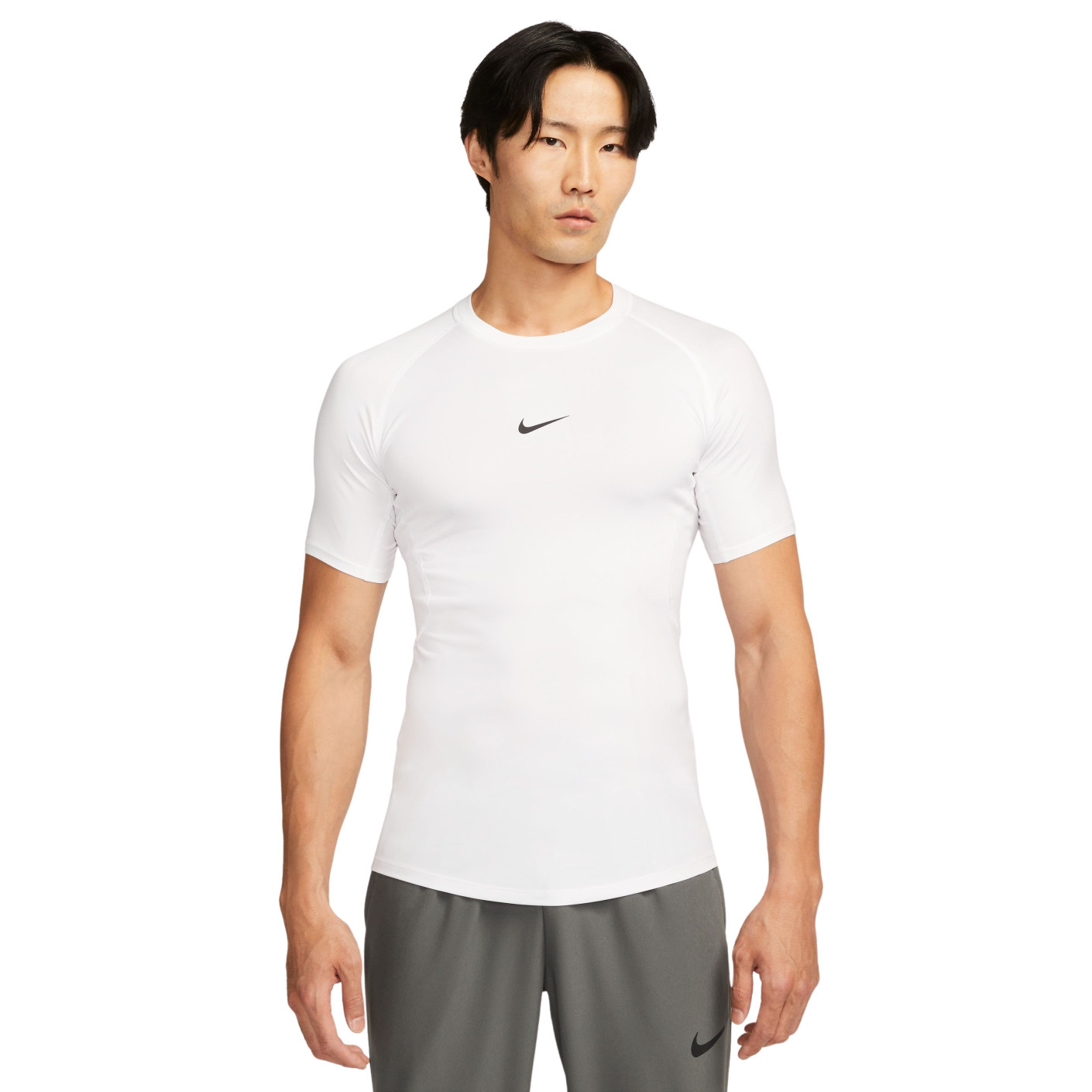 Nike Pro Ondershirt Korte Mouwen Wit Zwart