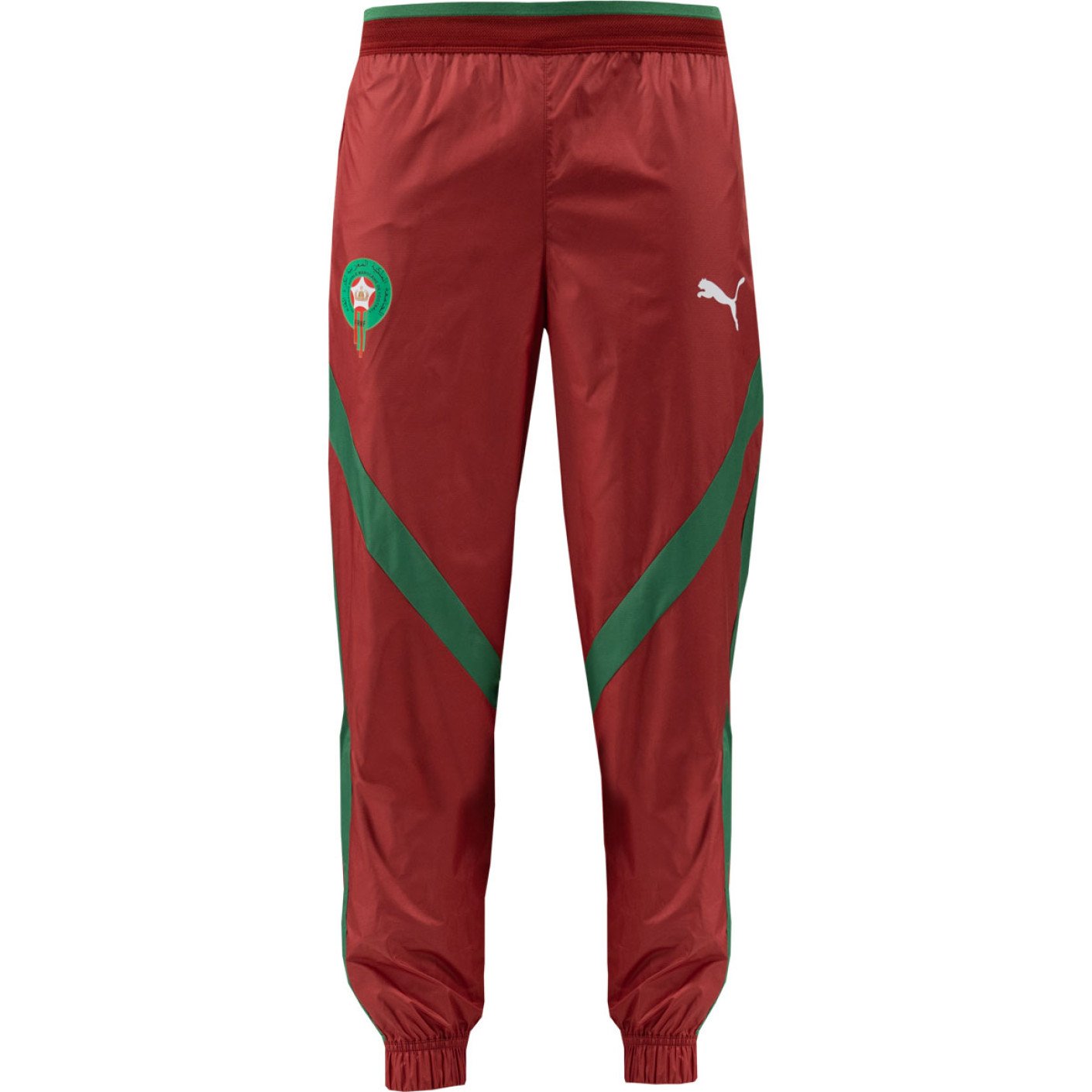 PUMA Marokko Pre-Match Trainingsbroek Woven 2024-2026 Rood Groen