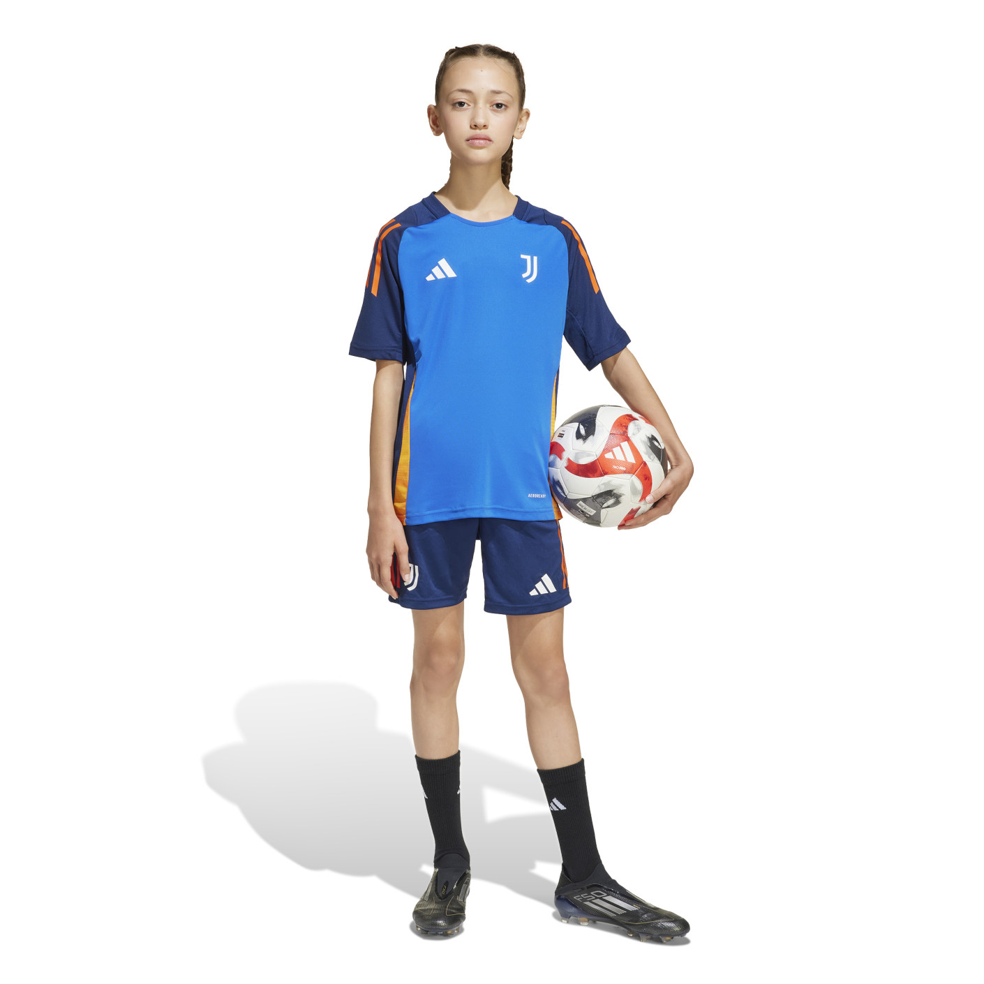 adidas Juventus Trainingsset 2024-2025 Kids Blauw Oranje Wit