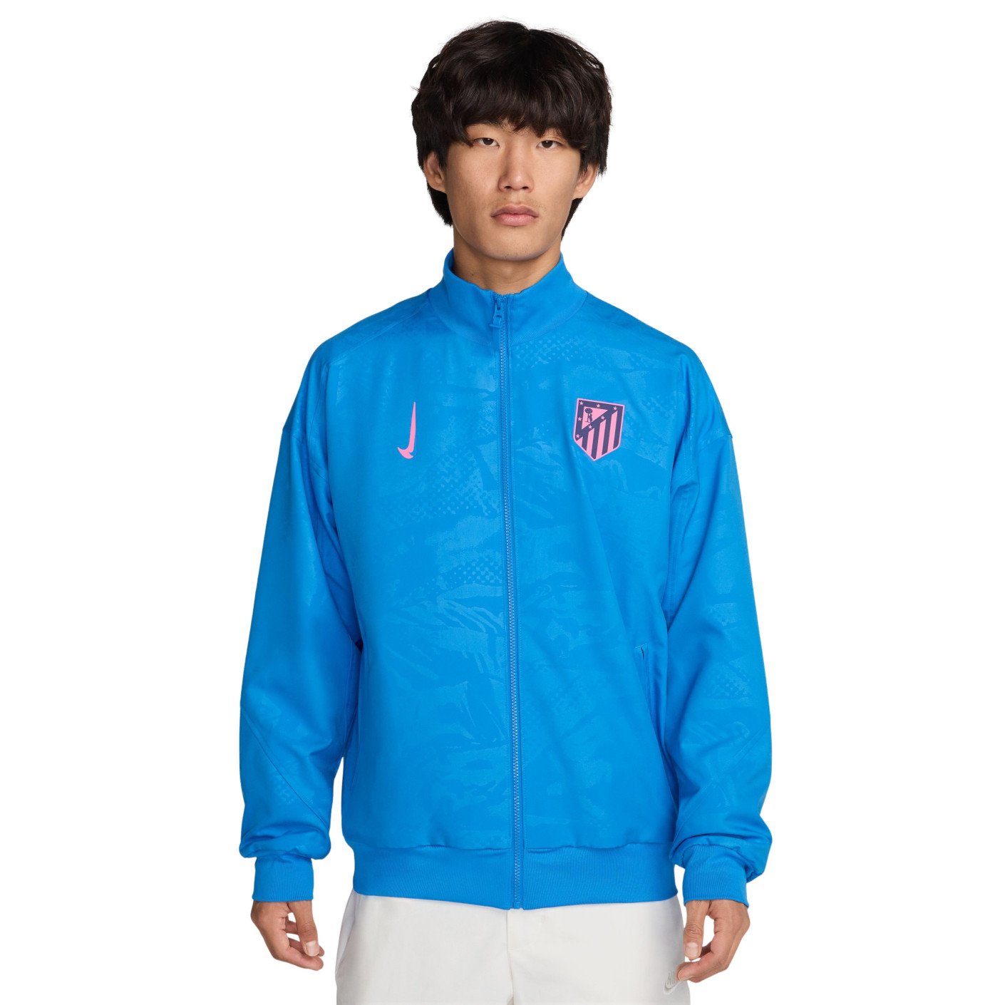 Nike Atletico Madrid Anthem Trainingsjack Full-Zip 2024-2025 Blauw Roze