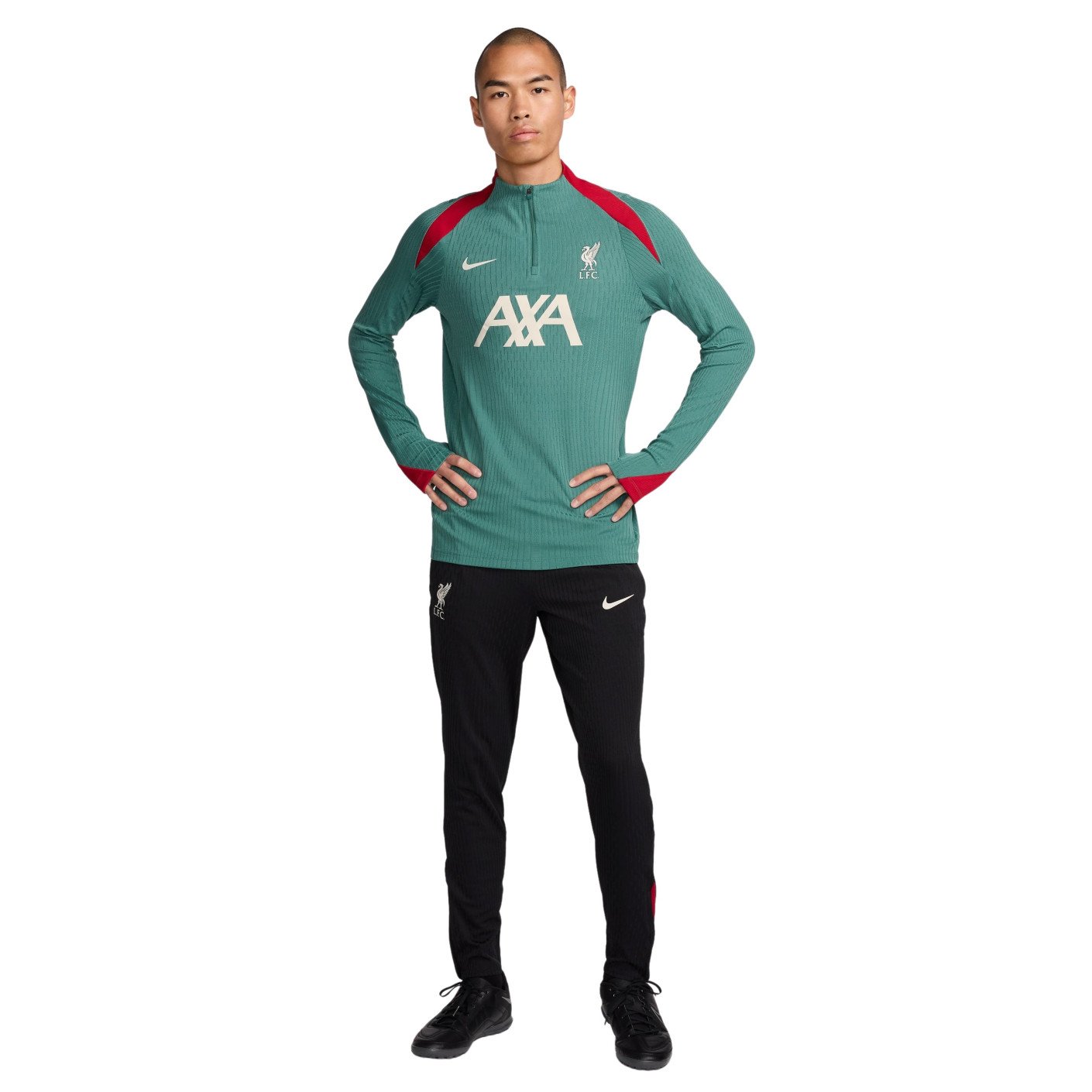 Nike Liverpool Strike Elite Trainingspak 1/4-Zip 2024-2025 Groen Zwart Rood