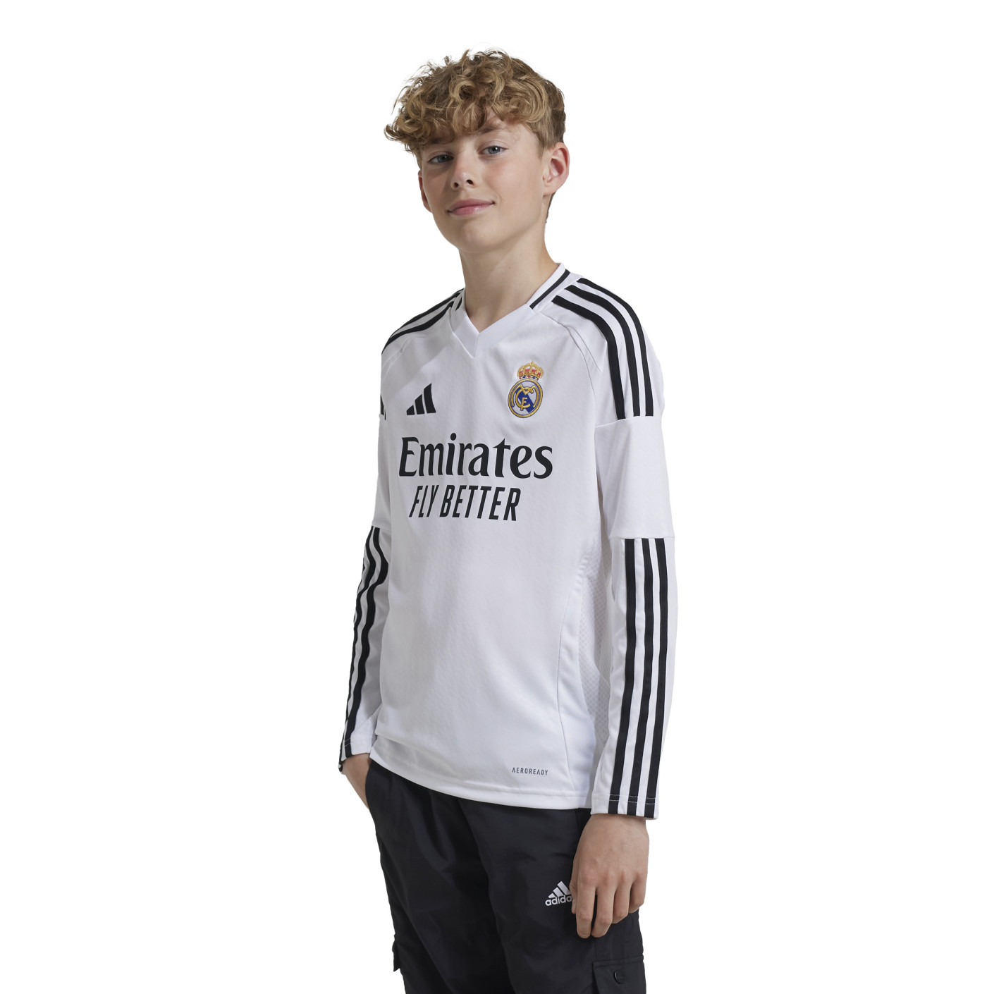 adidas Real Madrid Thuisshirt Lange Mouwen 2024-2025 Kids