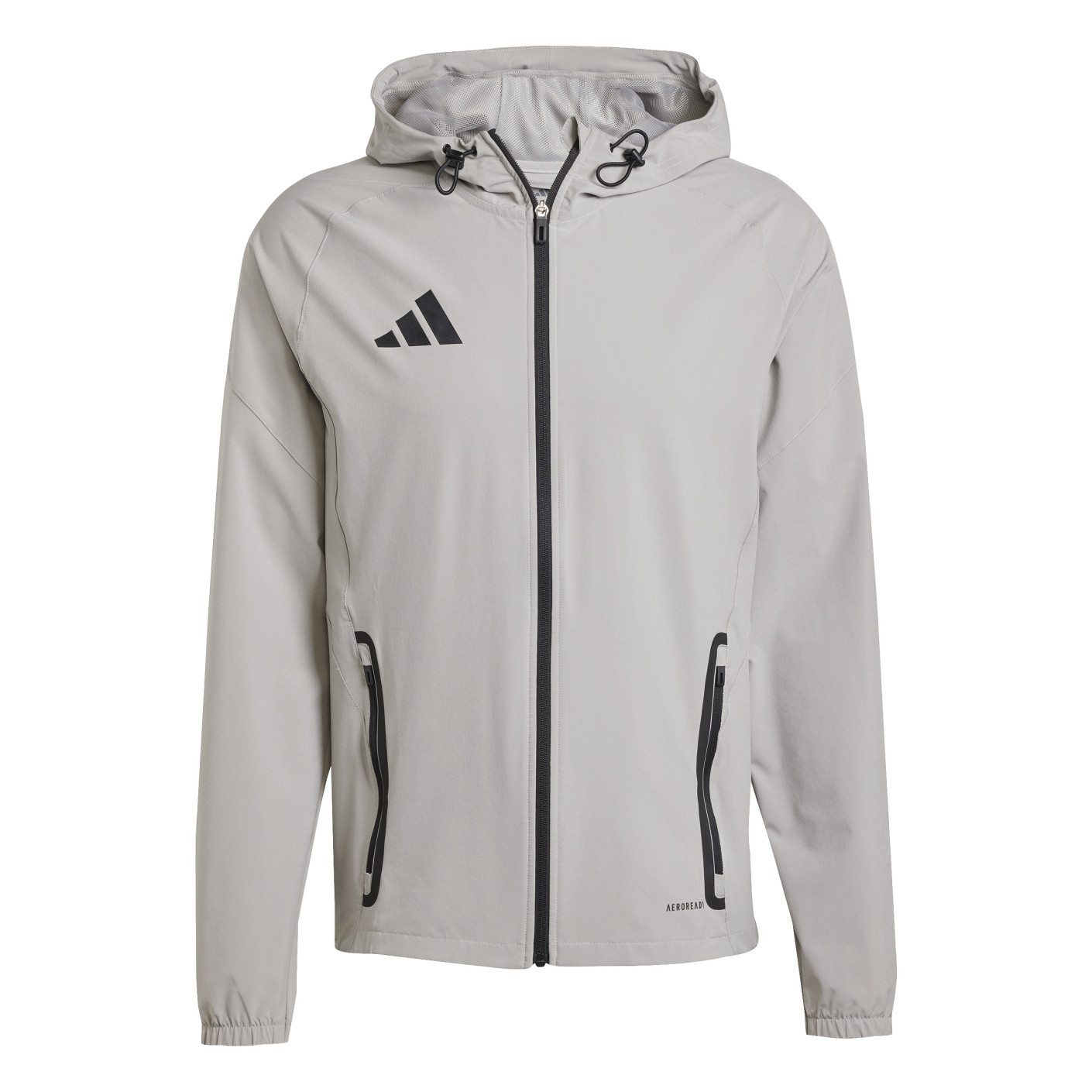 adidas Vis Tech Competition Hooded Trainingsjack Kids Grijs Zwart