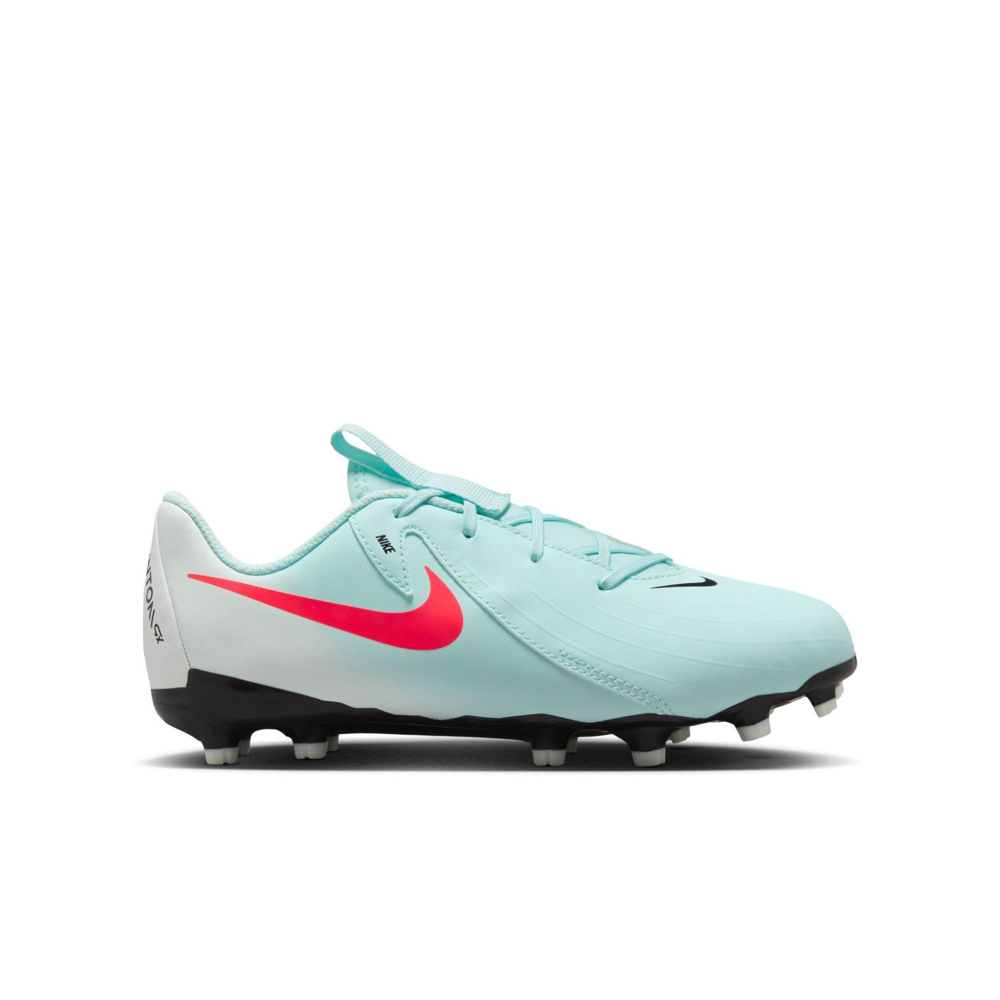 Nike Phantom GX II Academy Gras / Kunstgras Voetbalschoenen (MG) Kids Mintgroen Rood Zwart