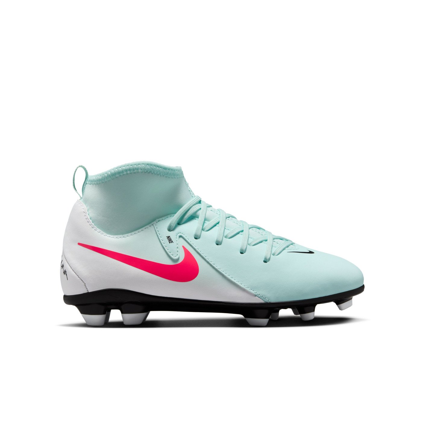 Nike Phantom Luna II Club Gras / Kunstgras Voetbalschoenen (MG) Kids Mintgroen Rood Zwart