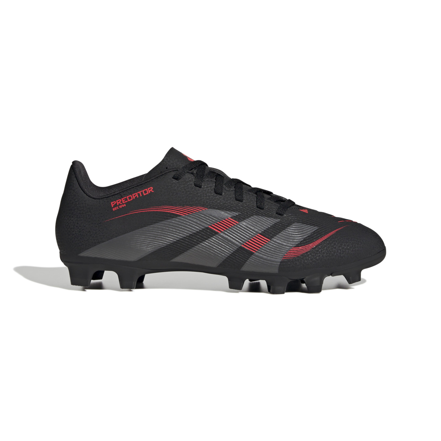 adidas Predator Club Gras / Kunstgras Voetbalschoenen (MG) Zwart Grijs Rood