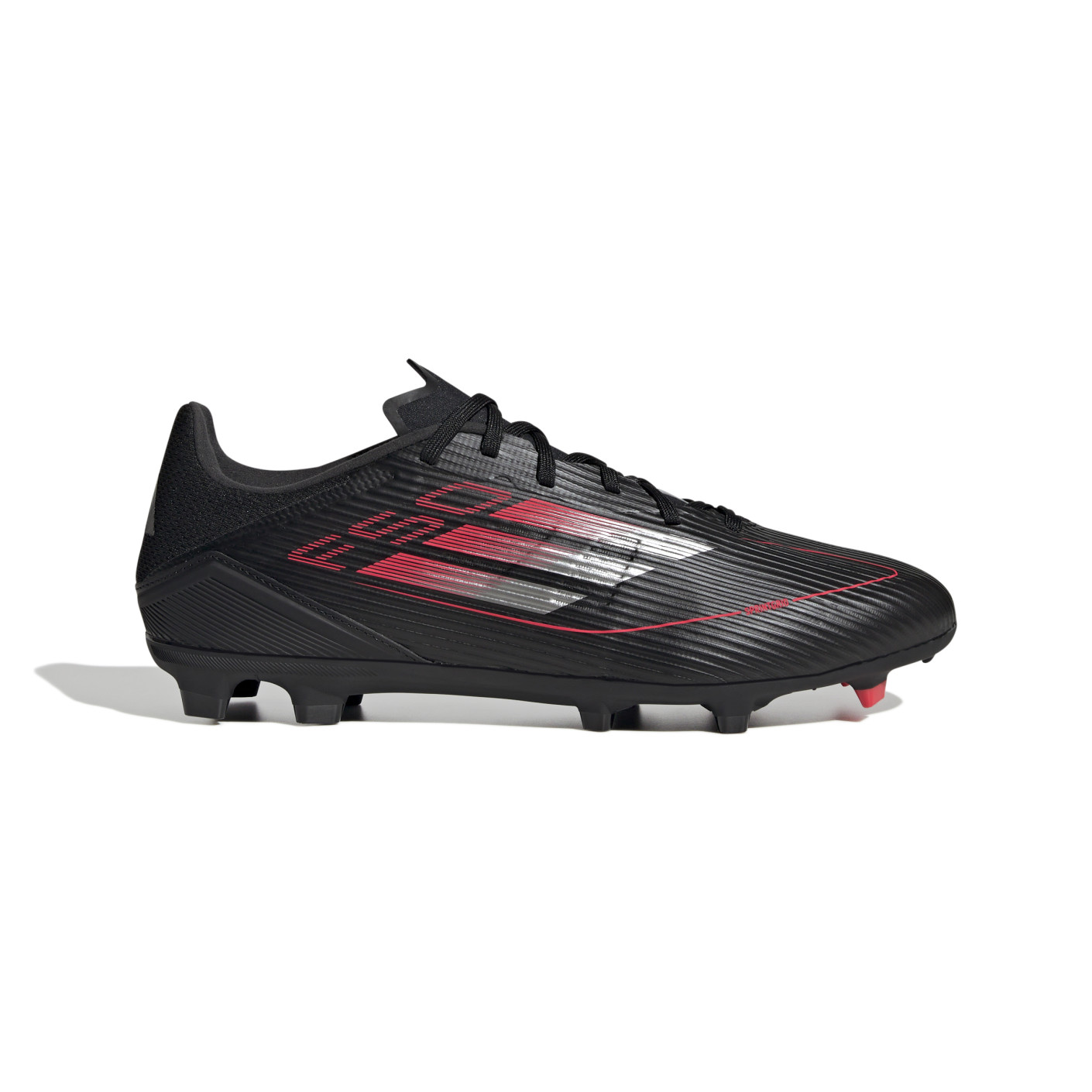 adidas F50 League Gras / Kunstgras Voetbaschoenen (MG) Zwart Rood Zilver