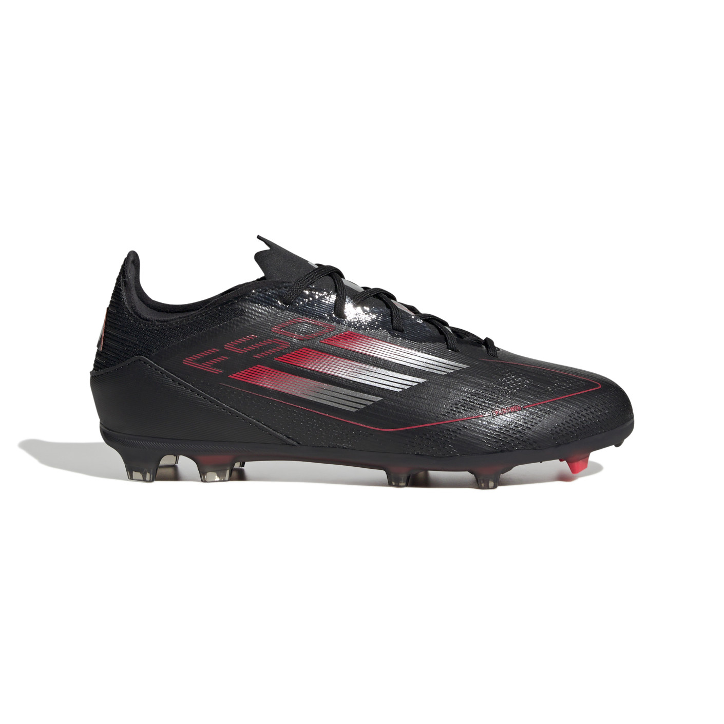 adidas F50 Elite Gras Voetbalschoenen (FG) Kids Zwart Rood Zilver