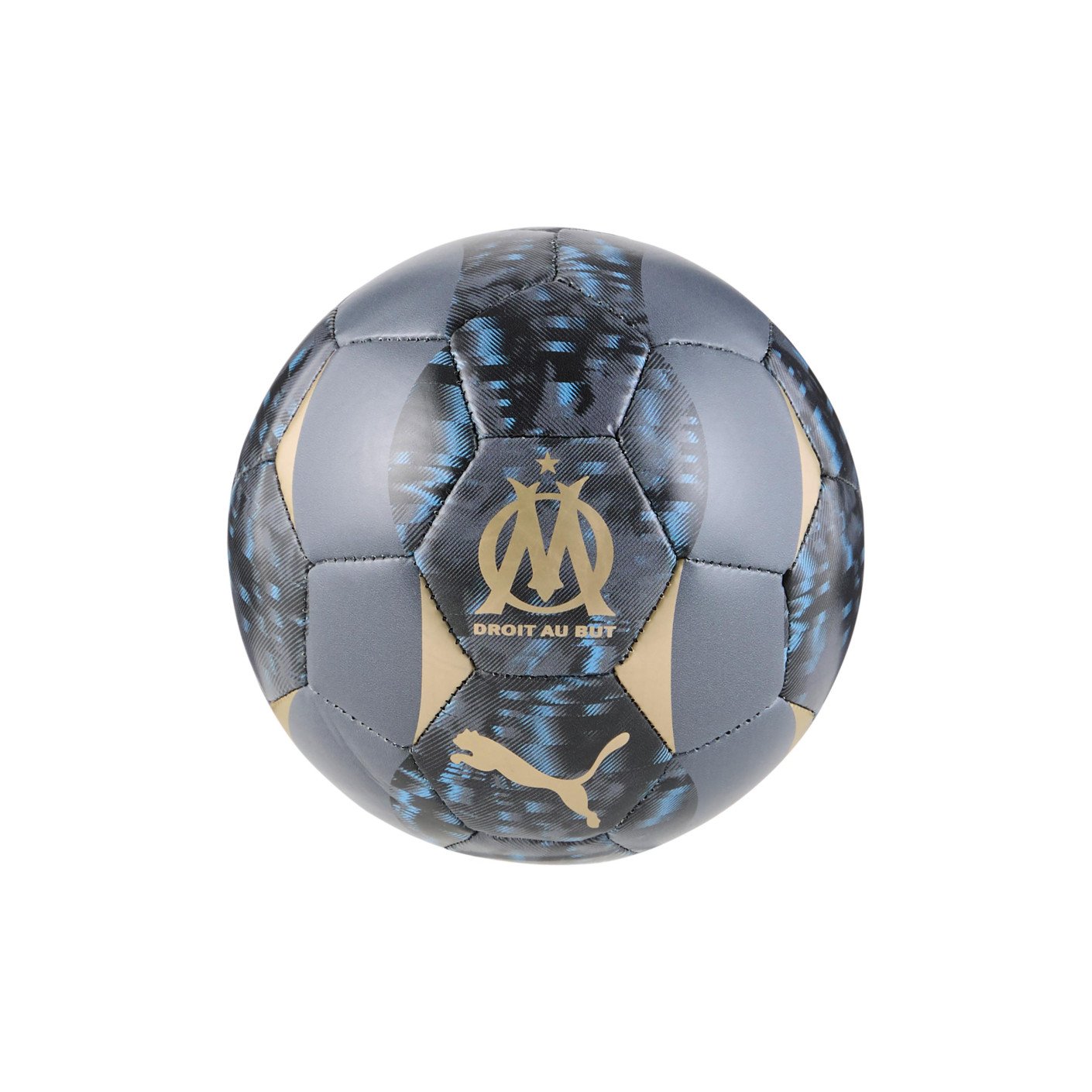 PUMA Olympique Marseille Mini Voetbal Maat 1 Grijs Goud Blauw