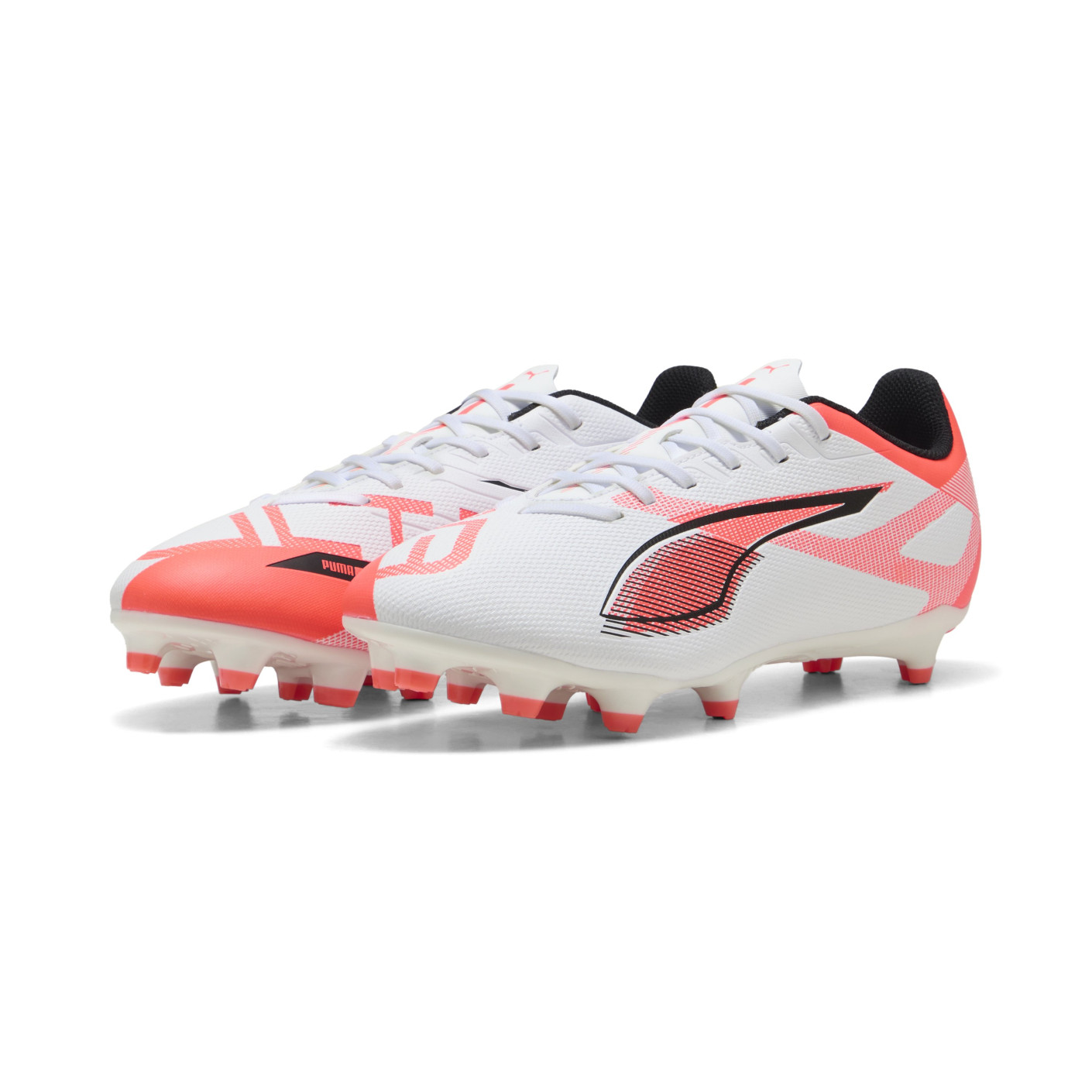 PUMA Ultra 5 Play Gras / Kunstgras Voetbalschoenen (MG) Wit Zwart Rood