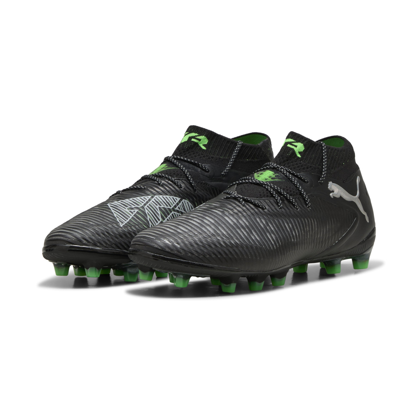 PUMA Future 8 Ultimate Kunstgras Voetbalschoenen (AG) Zwart Grijs Groen