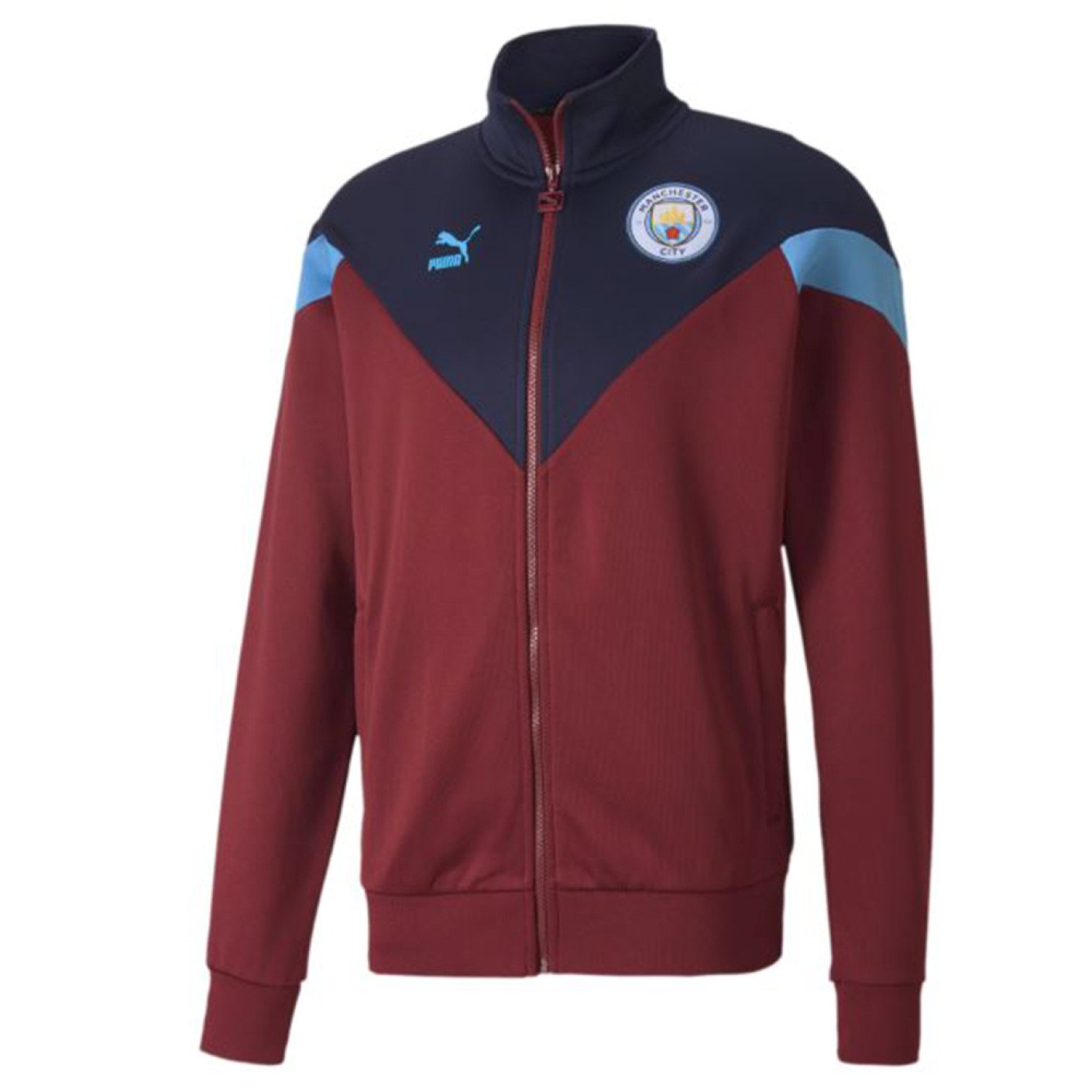 PUMA Manchester City Iconic MCS Trainingsjack 2020 Donkerrood