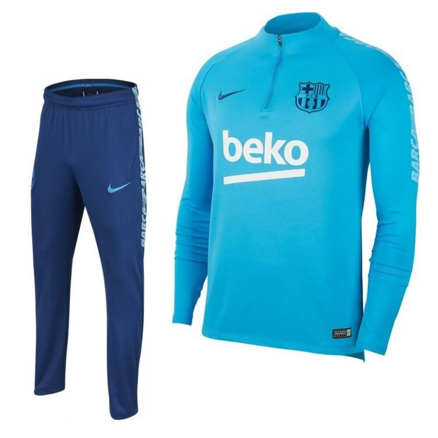 Nike FC Barcelona Trainingspak 2018-2019 Lichtblauw Donkerblauw