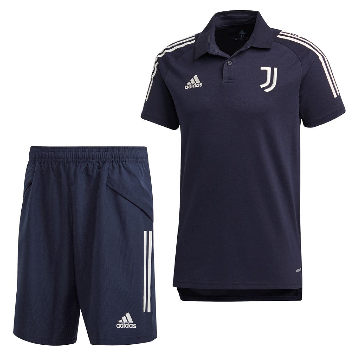 adidas Juventus Polo Trainingsset 2020-2021 Donkerblauw Lichtgrijs