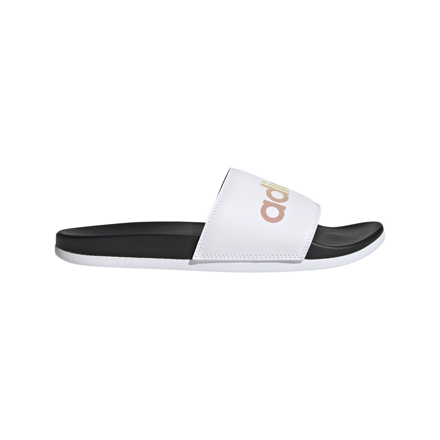 Adilette Comfort Slippers Zwart Wit Multicolor