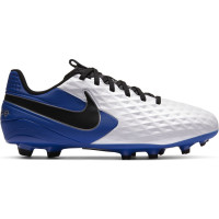 Nike Tiempo Legend 8 Academy Gras / Kunstgras Voetbalschoenen (MG) Kids Wit Zwart Blauw Zilver