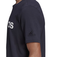adidas Essentials T-Shirt Logo Donkerblauw Wit