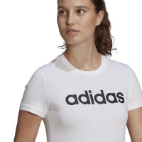 adidas Essentials T-Shirt Slim Dames Wit Zwart