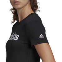 adidas Essentials T-Shirt Slim Dames Zwart Wit