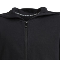 adidas 3-Stripes Fleece Hoodie Full-Zip Kids Zwart Wit