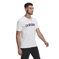 adidas Essentials T-Shirt Logo Wit Zwart