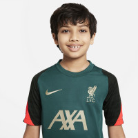 Nike Liverpool Strike Trainingsset 2021-2022 Kids Donkergroen Zwart Rood