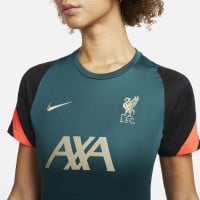 Nike Liverpool Strike Trainingsset 2021-2022 Dames Donkergroen Zwart Rood