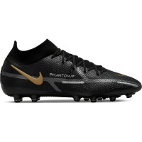 Nike Phantom GT 2 Elite DF Kunstgras Voetbalschoenen (AG) Zwart Donkergrijs Goud