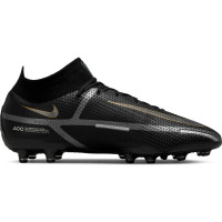 Nike Phantom GT 2 Elite DF Kunstgras Voetbalschoenen (AG) Zwart Donkergrijs Goud