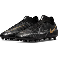 Nike Phantom GT 2 Elite DF Kunstgras Voetbalschoenen (AG) Zwart Donkergrijs Goud