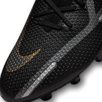 Nike Phantom GT 2 Elite DF Kunstgras Voetbalschoenen (AG) Zwart Donkergrijs Goud