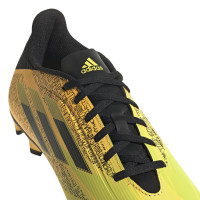 adidas X Speedflow Messi.4 Gras Voetbalschoenen (FG) Goud Zwart Geel