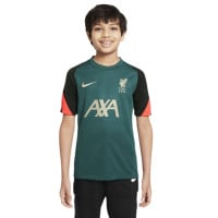 Nike Liverpool Strike Trainingsset 2021-2022 Kids Donkergroen Zwart Rood