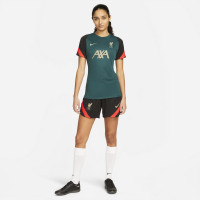 Nike Liverpool Strike Trainingsset 2021-2022 Dames Donkergroen Zwart Rood