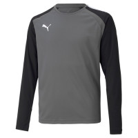 PUMA teamPACER Keepersshirt Lange Mouwen Kids Grijs Zwart Wit