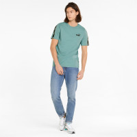 PUMA Essentials+ Tape T-Shirt Blauw Zwart