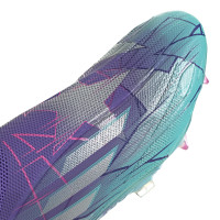 adidas X Speedflow+ Gras Voetbalschoenen (FG) Paars Turquoise Zilver Roze