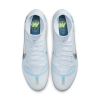 Nike Mercurial Superfly 8 Pro Gras Voetbalschoenen (FG) Grijs Felblauw Geel