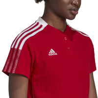 adidas Tiro 21 Polo Dames Rood