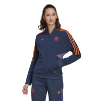 adidas Manchester United Trainingsjack 2022-2023 Dames Blauw