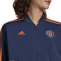 adidas Manchester United Trainingsjack 2022-2023 Dames Blauw