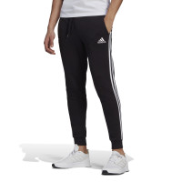 adidas 3-Stripes Fleece Trainingsbroek Zwart Wit
