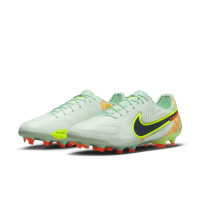 Nike Tiempo Legend 9 Elite Gras Voetbalschoenen (FG) Groen Oranje Felgeel