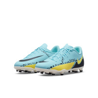 Nike Phantom GT2 Club Gras / Kunstgras Voetbalschoenen (MG) Kids Blauw Zwart Geel