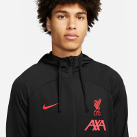 Nike Liverpool Strike Hooded Trainingsjack 2022-2023 Zwart Rood