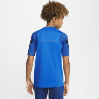 Nike Breathe Strike Trainingsshirt Blauw Rood Kids